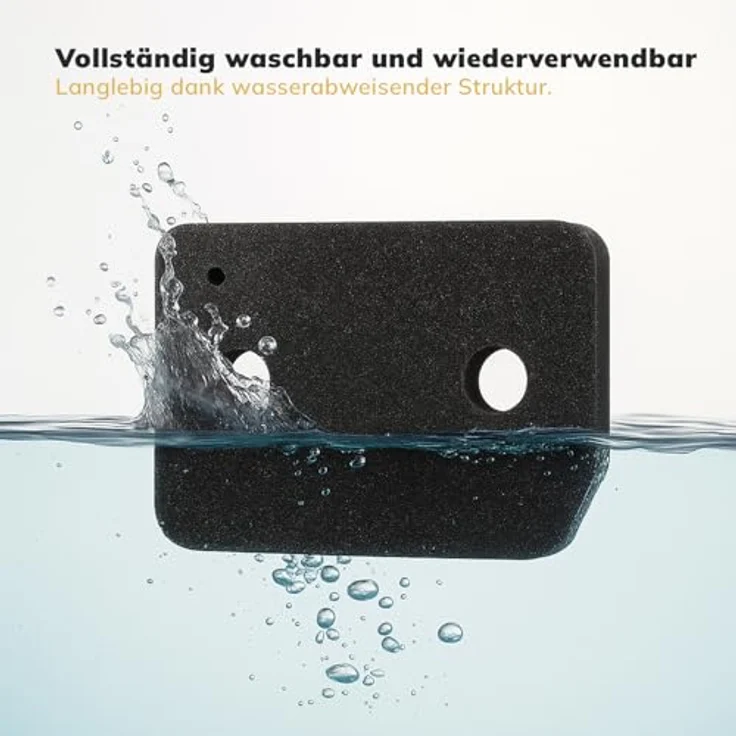 Roxlin Filtermatte für Miele T1 9164761, Doppellagiger Schwammfilter für Wärmepumpentrockner, 207 x 157 x 30 mm, waschbar und wiederverwendbar, Made in Germany – Bild 5