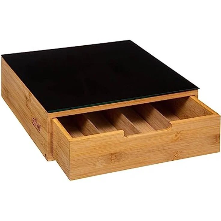 Kaffeekapselbehälter, 30x30x10 cm, Bambus+Brett - 5five Simple Smart – Bild 6