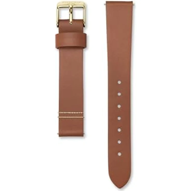 Rosefield The West Village Gold, Damenuhr 33 mm mit Weißem Zifferblatt und Cognacfarbenem Band - WWCG-W86 – Bild 2