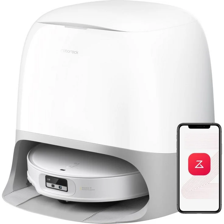 Roborock Qrevo Curv S5X, Saugroboter mit 22.000 Pa Saugkraft, Dual Anti-Tangle-System, Wischfunktion und 7,98 cm Ultra-Slim Design