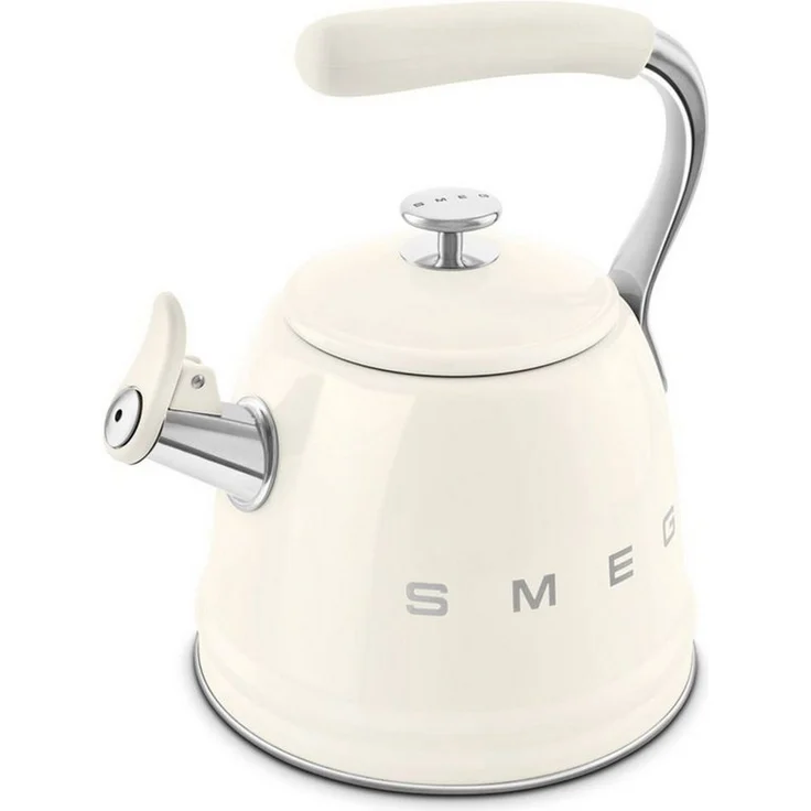 "Smeg Wasserkocher WKF01CR Wasserkessel Creme, 50er-Jahre-Design, 2,3 Liter Fassungsvermögen, für alle Herdarten geeignet" – Bild 1