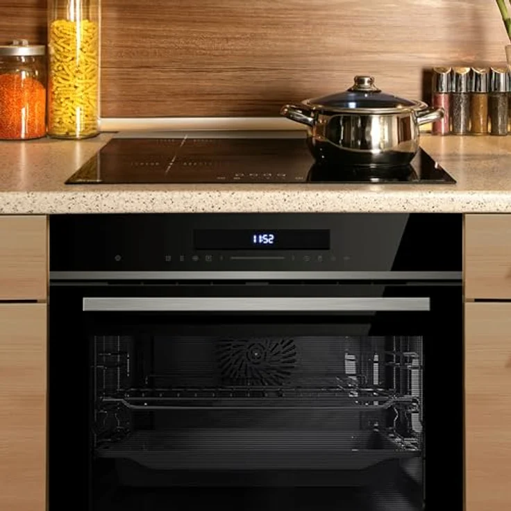 KKT KOLBE Backofen SET8019IH859RL, Einbau-Backofen mit Pyrolysereinigung und Induktionskochfeld, 7000W Leistung – Bild 2