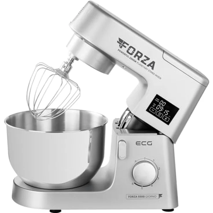 ECG FORZA 5500 Giorno Argento, Küchenmaschine, Silber – Bild 3