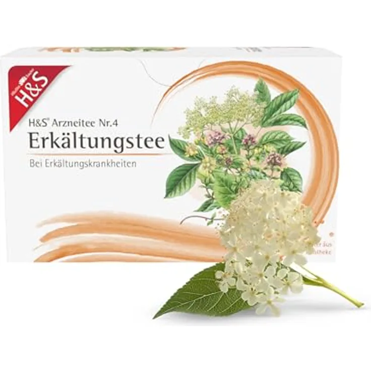 H&S Erkältungstee V, Filterbeutel für Erkältungskrankheiten, 20x2 g
