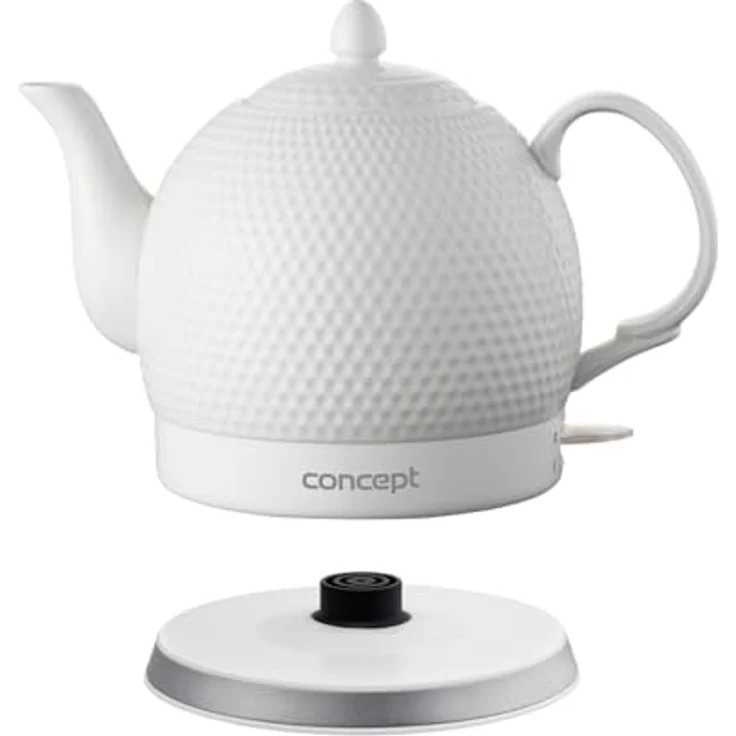 CONPT Hausgeräte Concept Golf RK0050 Elektrischer Wasserkocher Drahtlose Keramik Krug 3D-Golfball-Design 1.2L 1000 W, Ceramic, 1.2 liters – Bild 3