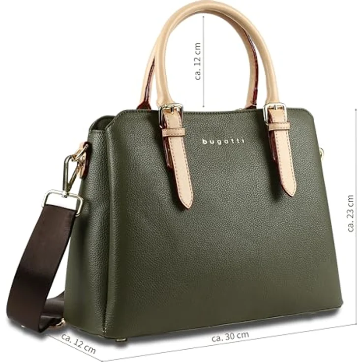 bugatti Ella Handtasche, 30 cm, grün, 100% Polyester – Bild 4