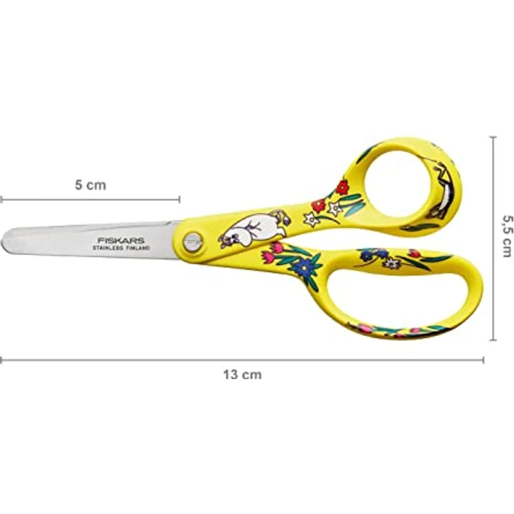 Fiskars X Moomin Kinderschere mit Mumin-Design, Rechtshändig, Länge: 13 cm, Sicherheitsklingen aus rostfreiem Stahl, Snorkfräulein, 1067191 – Bild 2
