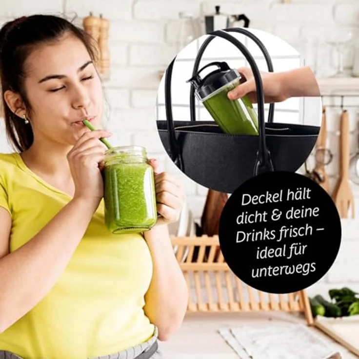 GOURMETmaxx Mr. Magic Power 400 Pro, Standmixer mit 500 ml Becher und Edelstahl-Kreuzklingenaufsatz für Shakes und Smoothies – Bild 8