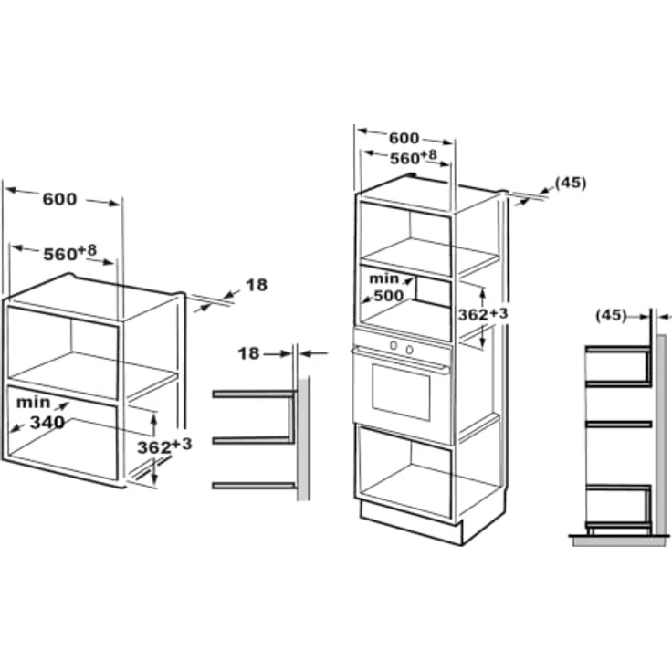 BEKO Einbau-Mikrowelle BMOB20231X, 800 W, 20 l, Schwarz, digitale Steuerung, 8 Automatikprogramme, Kindersicherung – Bild 8