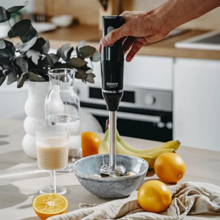 Camry Stabmixer CR 4630, Stabmixer-Set, Edelstahlklingen, 800W, mit Becher Schneebesen, schwarz – Bild 9