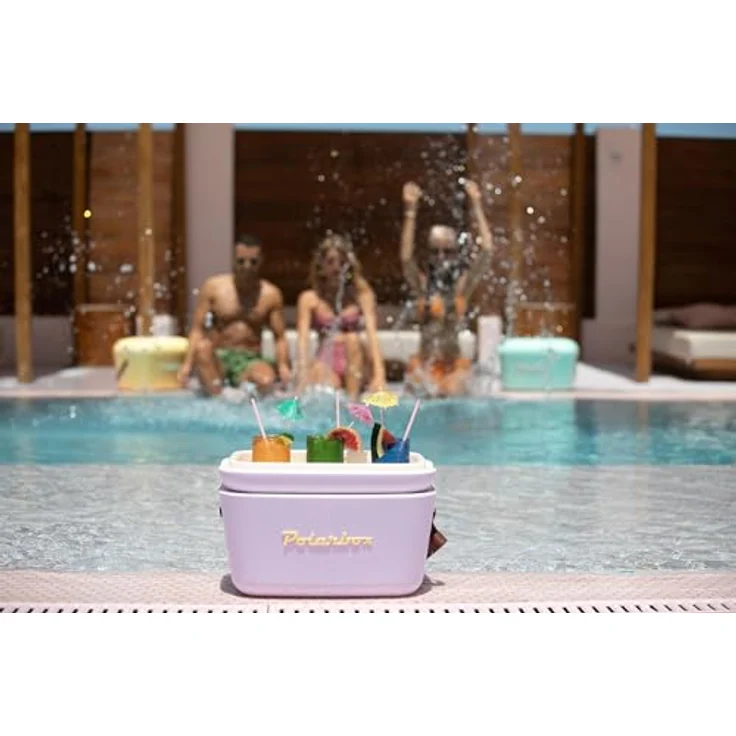 Polarbox Kühlbox, 12 l mit braunem Naturledergriff und Retro-Look, max. Isolation durch Polypropylen und Polystyrol – Bild 8