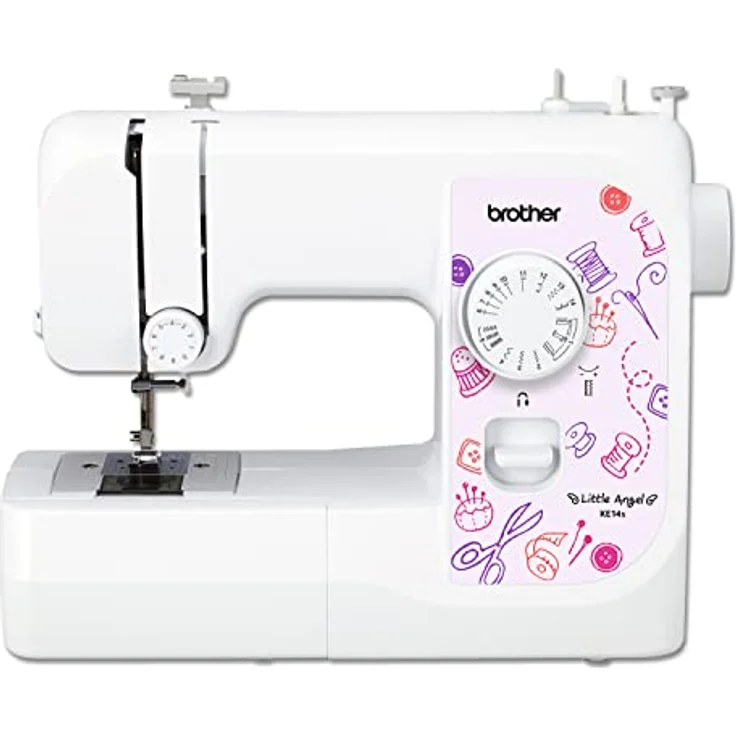 Brother KE14S Little Angel -  mit Fingerschutz (14 Stiche) Nähmaschine, weiß – Bild 2
