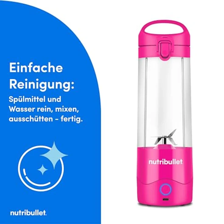 NutriBullet NBP003BP, Standmixer mit leistungsstarkem Motor, rosa – Bild 7