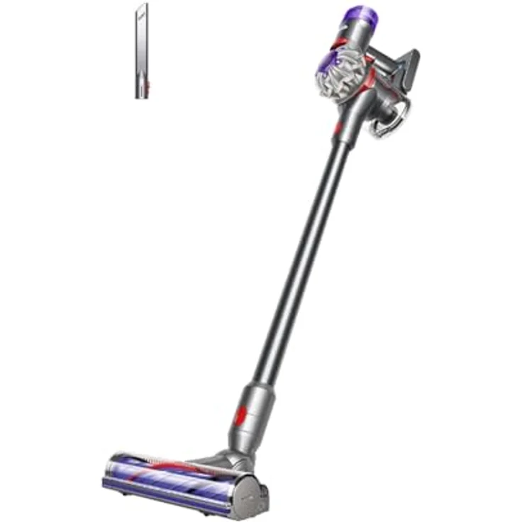 Dyson V8 Origin, 2-in-1-Stabstaubsauger, Beutellos, Silber/Nickel, Zyklonal, 0,54 l, 40 Minuten Laufzeit – Bild 1