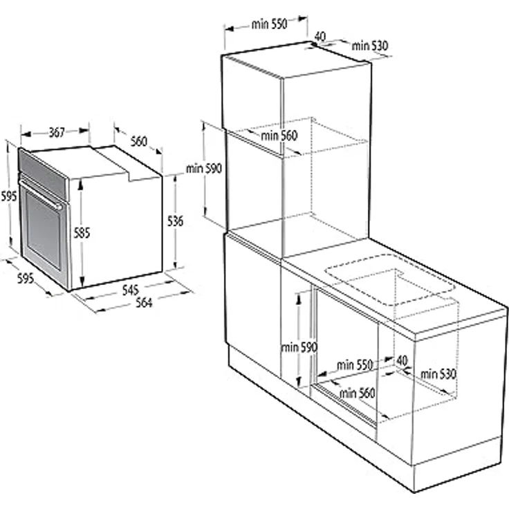 Gorenje BOS6737E20FBG Backofen, Einbaugerät, Energieeffizienzklasse A, Garraum 77 l, groß (ab 65 l), schwarz – Bild 9