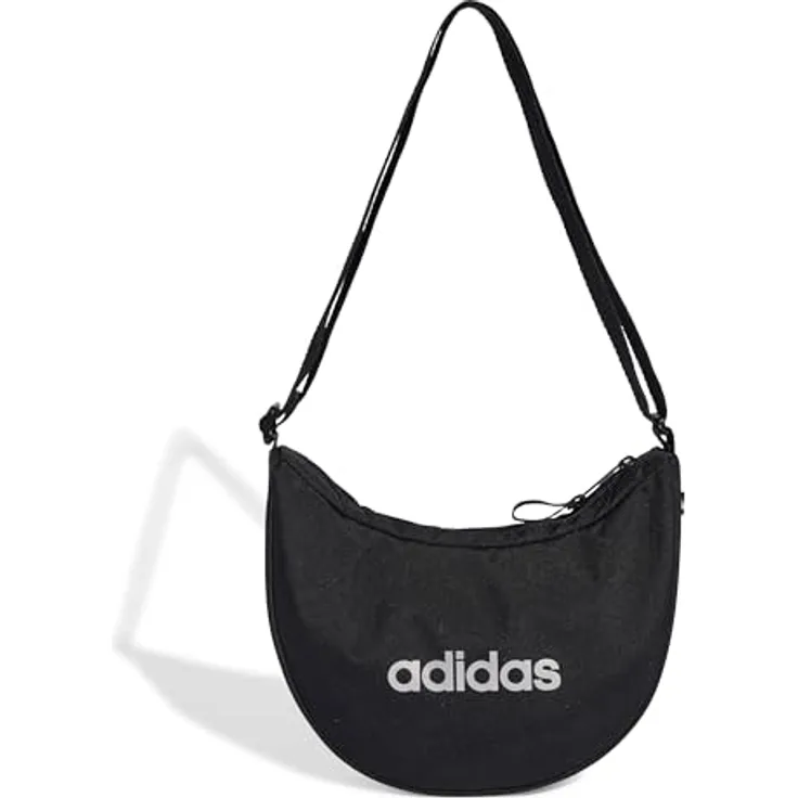 adidas Sportswear Schultertasche LINEAR ESSENTIALS FESTIVAL TASCHE, kompakte Umhängetasche mit glitzerndem Logo, schwarz