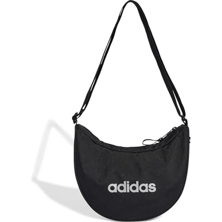 adidas Sportswear Schultertasche LINEAR ESSENTIALS FESTIVAL TASCHE, kompakte Umhängetasche mit glitzerndem Logo, schwarz – Bild 1