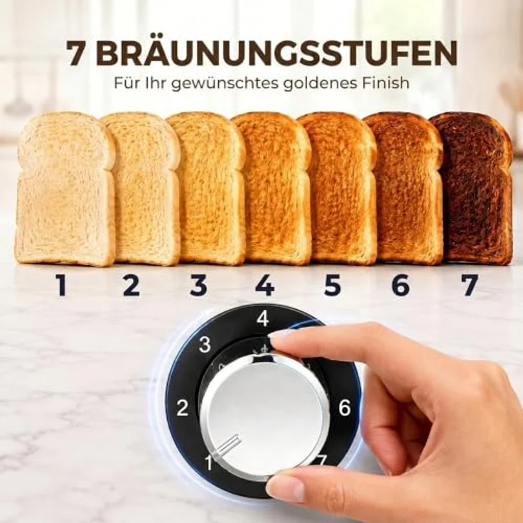 HOMCOM Wasserkocher und Toaster Set, 1,7 l Schnellkoch-Wasserkocher und 4-Scheiben-Toaster, Silber – Bild 5