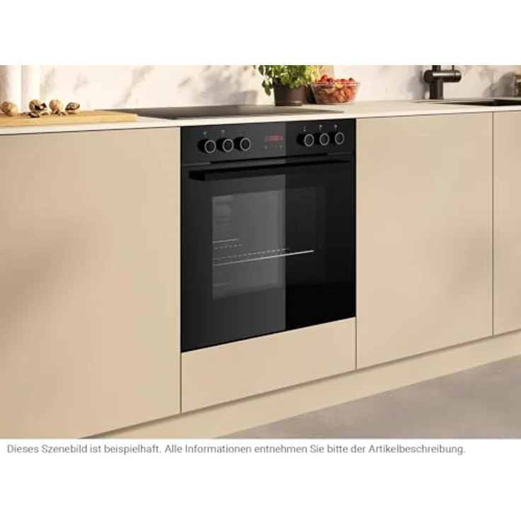 Neff EX4PB0 Set Pyrolyse Einbauherd E2CCG6AK3 + Glaskeramikkochfeld M16SRF0L0, 71 l Volumen, Schwarz, mit 7 Beheizungsarten und Selbstreinigungssystem – Bild 7