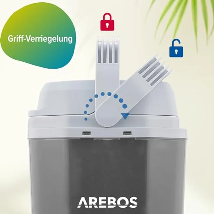 Arebos 20 Liter Kühlbox, thermo-elektrische Kühl- und Warmhaltebox mit ECO-Modus, 12/230 V für Auto und Steckdose, anthrazit – Bild 4