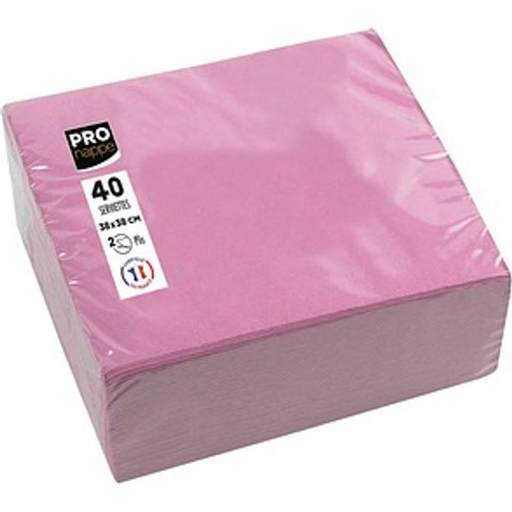 PROnappe Servietten rosa, 2-lagig, 38,0 x 38,0 cm, 40 Stück, FSC-zertifiziert