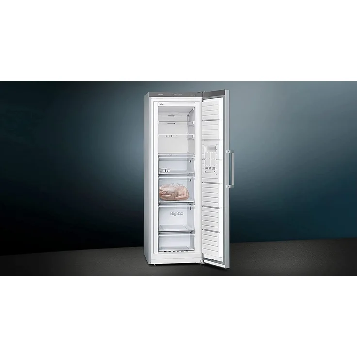 Siemens GS36NVIEP Gefrierschrank, freistehend, silber, NoFrost, Schnellgefrieren, Breite 60 cm, Energieklasse E – Bild 4