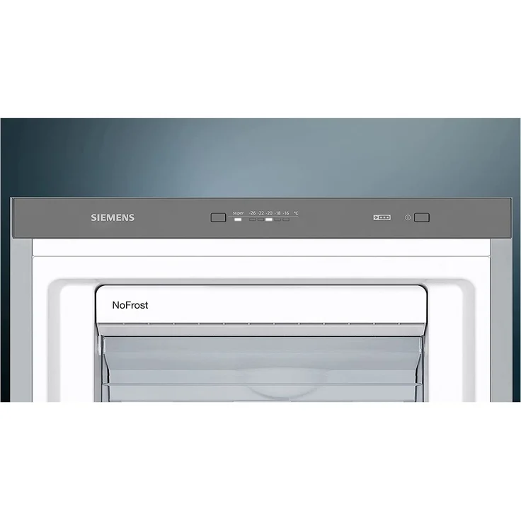 Siemens GS36NVIEP Gefrierschrank, freistehend, silber, NoFrost, Schnellgefrieren, Breite 60 cm, Energieklasse E – Bild 3
