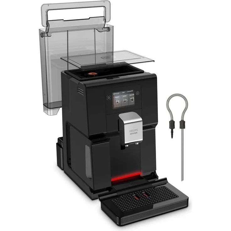 Krups Kaffeevollautomat EA872B Intuition Preference, Großer 3,5''-Farb-Touchscreen, Intuitive farbige Lichtanzeigen, 11 personalisierbare Getränke, grafit, schwarz, mit Milchsystem – Bild 5