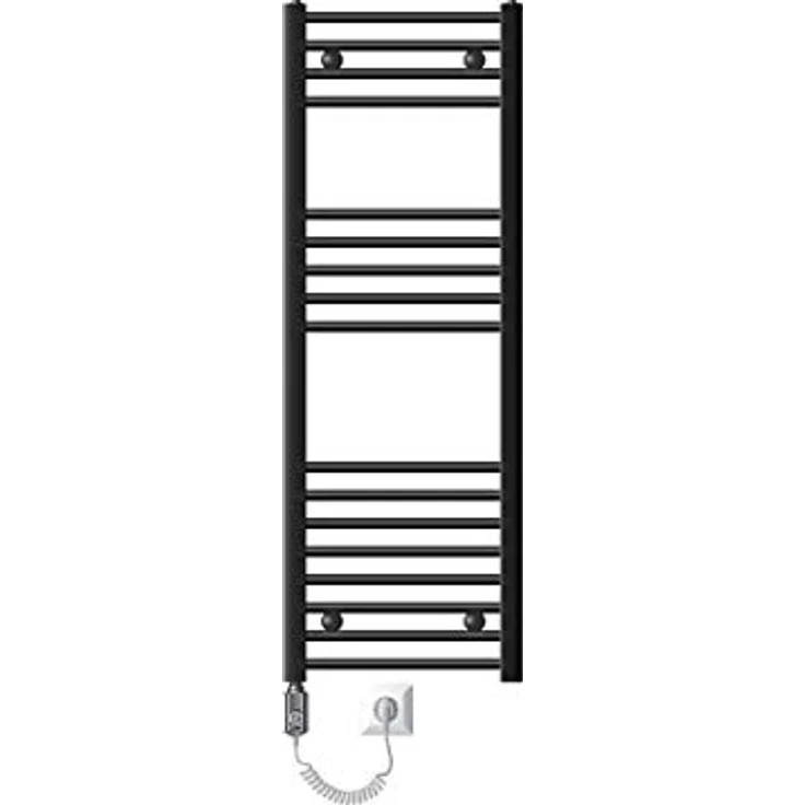 LuxeBath Elektrischer Badheizkörper Sahara 400x1200 mm Anthrazit, 2in1 Handtuchheizkörper mit Thermostat, Digitalanzeige und Heizstab 1200W – Bild 3