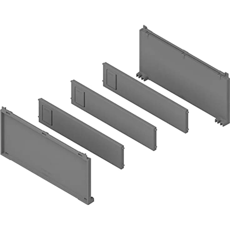Blum Flaschenset AMBIA-LINE 200, Küchen Organizer für Frontschubkasten, Grau, mit Adaptern und Querteilern – Bild 1