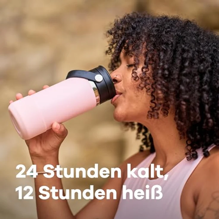 HYDRO FLASK - Reise-Thermos 354ml (12 oz) - Vakuumisolierter Edelstahl-Thermos - Auslaufsicher Flex-Trinkdeckel - Thermos für Kaffee - Größe Öffnung - Agave – Bild 4