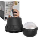 Sharper Image Massageball Kalte Ganzkörper Fitness-Massagekugel, mit Griff- und Saughalterung