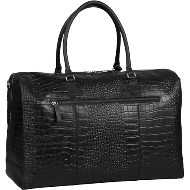 Burkely Cool Colbie Weekender, große Reisetasche aus hochwertigem Echtleder, schwarz, 48x30,5x20,5 cm – Bild 3
