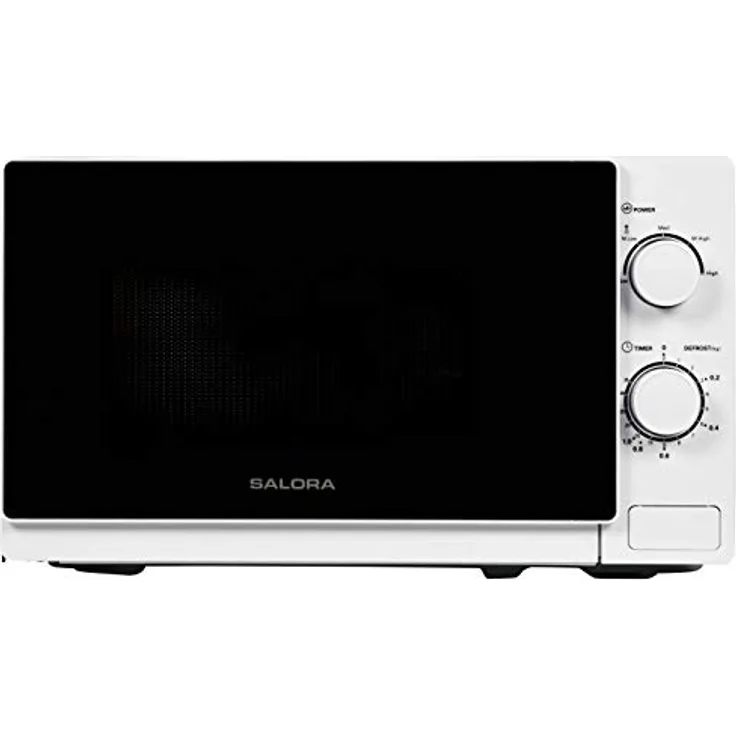 Salora 20MSM700 Mikrowelle – Mikrowelle (Theke, nur Mikrowelle, 20 l, 700 W, Drehknöpfe, weiß)