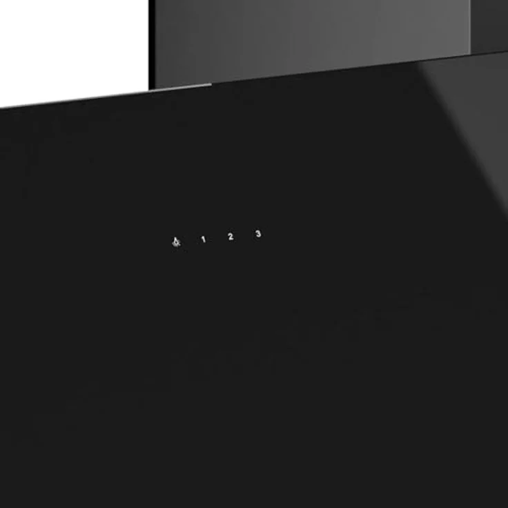 Oranier Dunstabzugshaube 90 cm - schwarze Abluft Kopffreihaube mit weißer LED Anzeige - Schräghaube mit 3 Leistungsstufen - Touch-Control - MIRAN90S1 – Bild 5