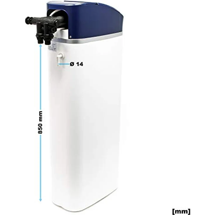 Wiltec SOFT-R2 Wasserenthärtungsanlage, 2000 l/h Durchflussrate, Ionentauscher mit 10 l Soletank – Bild 3