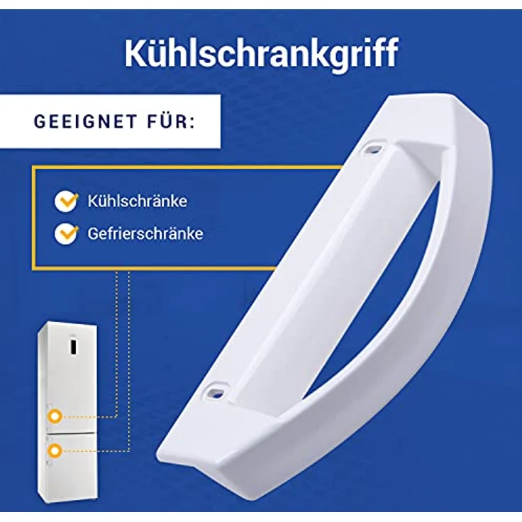 VIOKS Kühlschrank Griff Ersatz 2062808015, weiß, Türgriff für AEG Electrolux & Quelle, einfache Montage, hohe Qualität – Bild 2