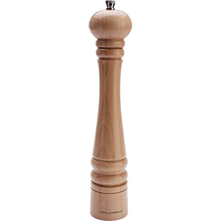 Pfeffermühle Salzmühle Gewürzmühle Holz Pfeffer Salz Edelstahlmahlwerk 32cm PM139