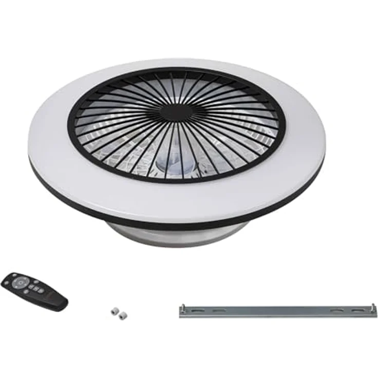 Lindby LED Deckenventilator mit Licht und Fernbedienung leise (Ø 55 cm), 2in1: Ventilator mit Lampe LED dimmbar, 3 Geschwindigkeiten, CCT Farbwechsel, schwarz – Bild 5