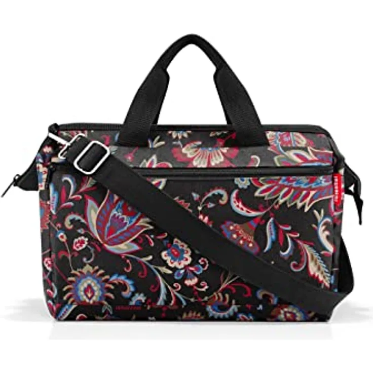 reisenthel Allrounder S Pocket Paisley Black  Doktortasche für Reise, Arbeit und Freizeit  Mit praktischer Trolley-Aufsteckfunktion