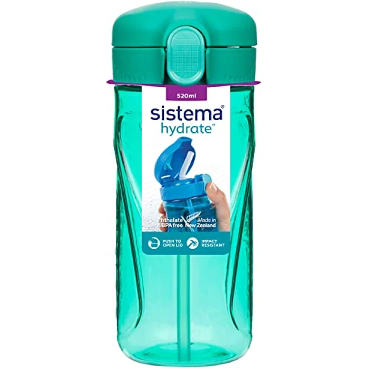 Sistema Quick Flip Trinkflasche, Farblich Sortiert, 520 ml – Bild 2
