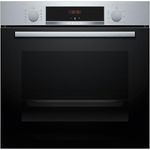 Bosch HBA514BS3 Serie 4 Einbau-Backofen 60 x 60 cm LED-Display-Steuerung Hydrolytische Reinigungshilfe 3D-Heißluft Edelstahl