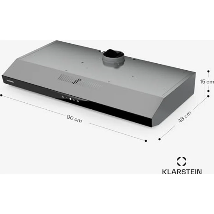 Klarstein Contempo Neo 90, Unterbau-Dunstabzugshaube mit 175 m³/h Abluftleistung, SenseControl Touch-Steuerung, Edelstahl/Acrylglas – Bild 10