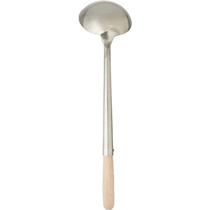 JADE TEMPLE Schöpfkelle für den Wok, stainless steel, Gesamtlänge 43 cm, 11 cm Durchmesser, mit Holzgriff, 1 x Schöpfkelle – Bild 2
