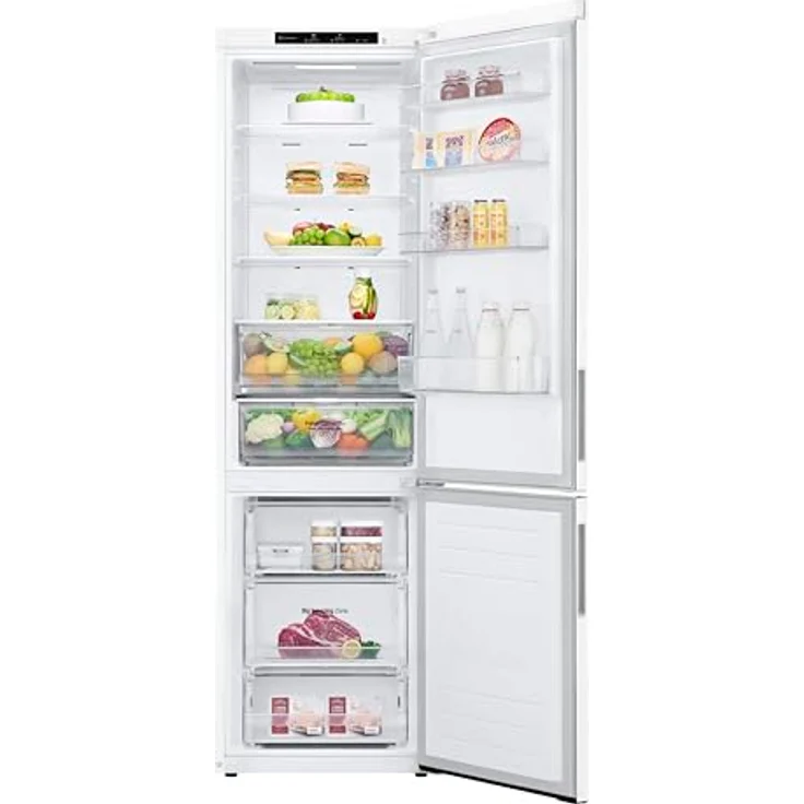 LG GBP62SWNAC, Klasse A, 384 L, Kühl-/ Gefrierkombination, Frische Features, Kühlschrank mit Gefrierfach und Innendisplay, DoorCooling+, LINEARCooling, 59,5 x 203 x 67,5 cm ꟷ Super White – Bild 5