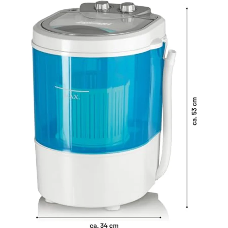 easymaxx Toplader-Mini-Waschmaschine, Fassungsvermögen 3 kg, Standgerät, Breite 34 cm – Bild 8