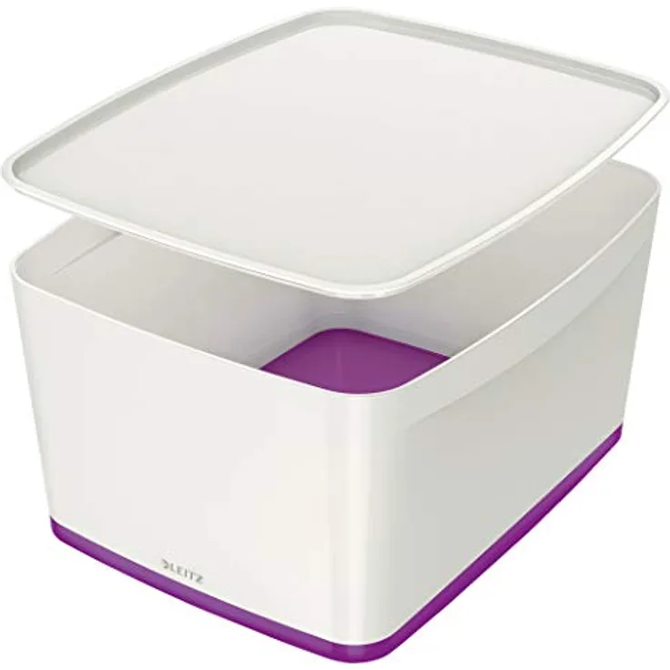 Leitz MyBox WOW Groß mit Deckel, Aufbewahrungsbox, 52161062, violett