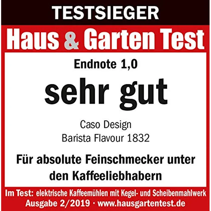 Caso Barista Flavour, elektrische Design- Kaffeemühle, Mahlgrad in 15 Stufen einstellbar, integriertes Kegelmahlwerk aus robustem Edelstahl, aromaschonend, für perfekten Kaffee & Espresso  – Bild 3