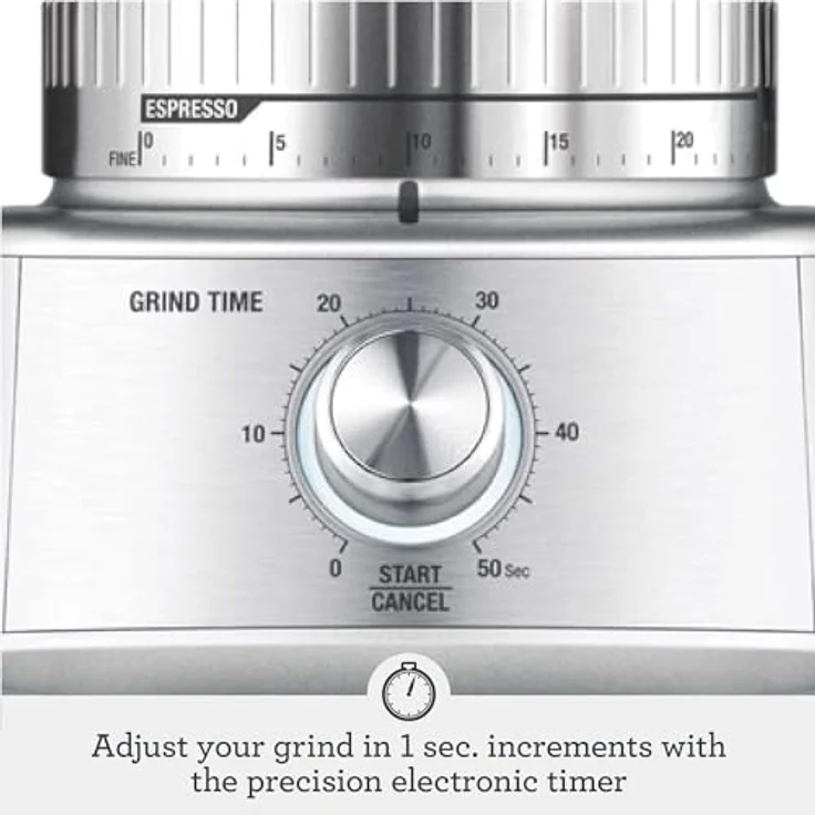 Sage The Dose Control Pro Kaffeemühle, silber, Kegelmahlwerk, Präzise Dosierung – Bild 2