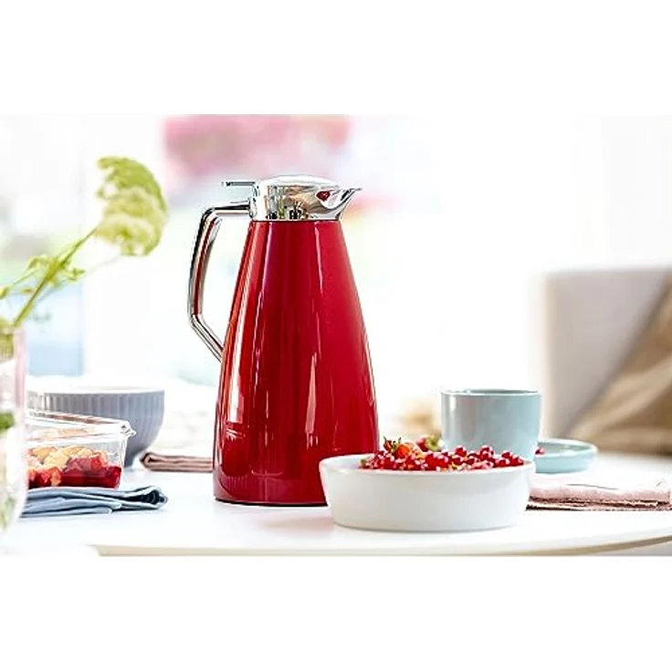 Emsa F4140300 Plaza Isolierkanne, 1 Liter, Rot – Bild 2